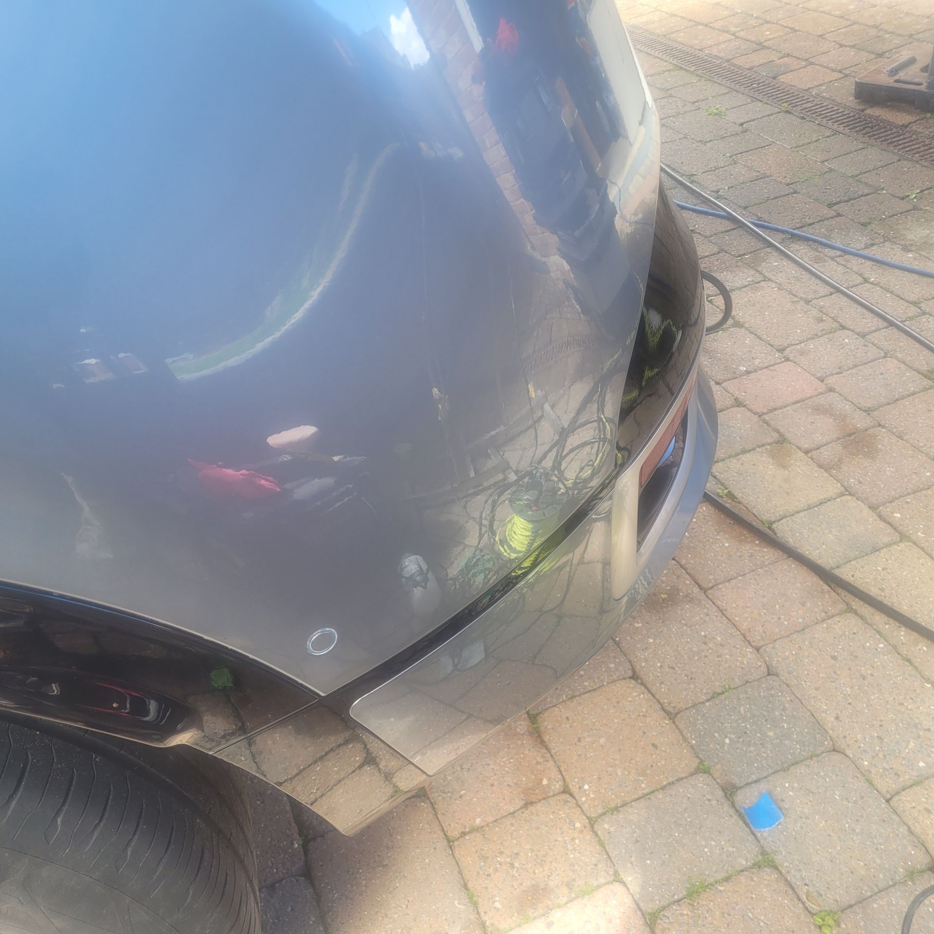 Bumper scuff after professional repair